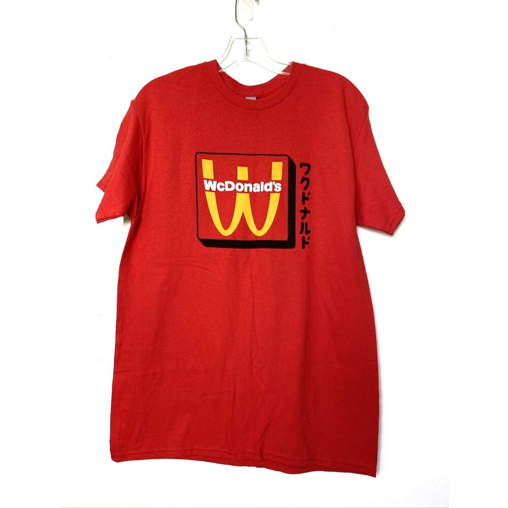 McDonald’s WcDonald's T-Shirt  Size M Red Anime Authentic Crew Member Unisex